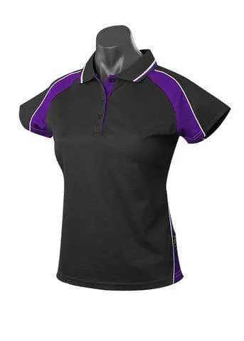Aussie Pacific Ladie's Panorama Polo Shirt 2309 Casual Wear Aussie Pacific Black/Purple/White 6